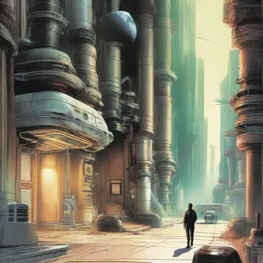 In the science fiction novel, the protagonist finds a mysterious message from the future, serving as a caveat of impending danger.