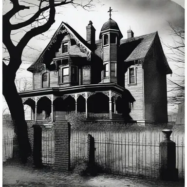 The detective novel had a horror theme, with a serial killer on the loose in a haunted mansion.