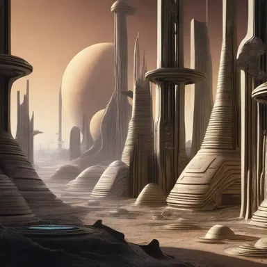 In the science fiction movie, the artists used sculptural relief to depict futuristic cities on distant planets.