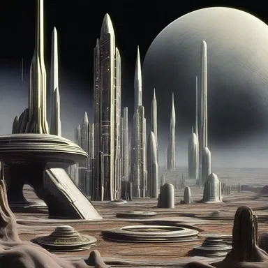 In the science fiction movie, the artists used sculptural relief to depict futuristic cities on distant planets.