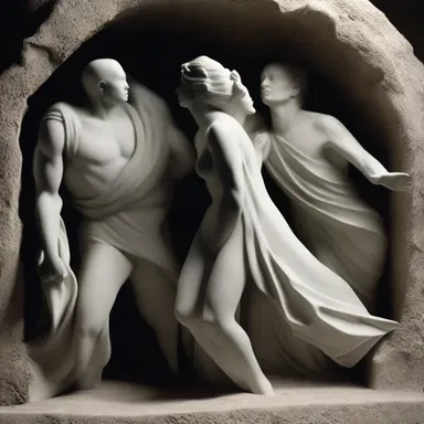 The director used sculptural relief to create a dramatic effect in the action sequence of the film.
