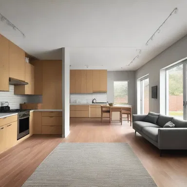 The open floor plan allowed for seamless communication and flow between rooms.
