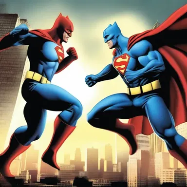 The superhero openly faced the villain in an epic battle to save the city.