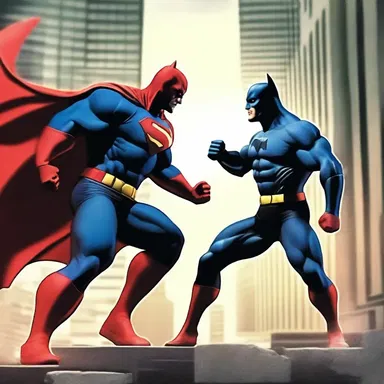 The superhero openly faced the villain in an epic battle to save the city.