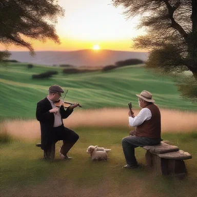 As the sun set, the soft and melodic tunes of the shepherd's pipe filled the air, creating a romantic ambiance.