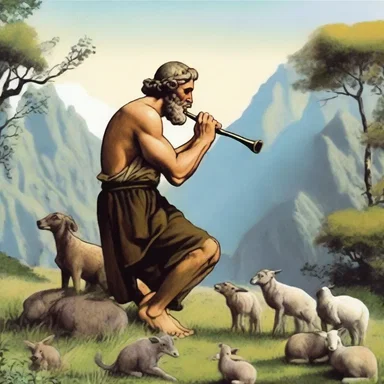 According to Greek mythology, the shepherd's pipe was believed to have been invented by the god Pan and was used to fill the mountains with enchanting music.