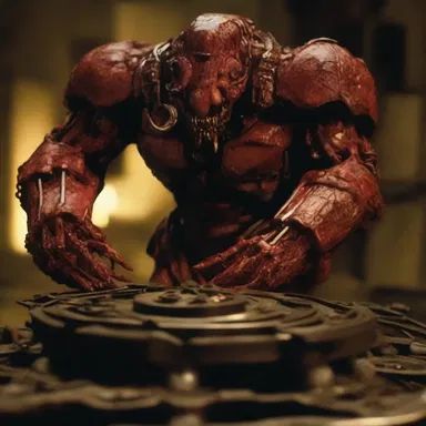In the terrifying movie, the antagonist used a cursed hob to forge deadly gears that brought doom upon its victims.