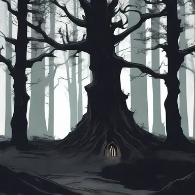 In the middle of the dark forest, a hob emerged from the shadows, its grotesque features sending chills down the protagonist's spine.