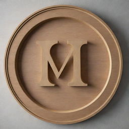 A 3D logo consisting of the letters GR, encircled within an artistic frame, mounted on a wall. The word 'Mwanjelwa' is delicately etched beneath the logo.