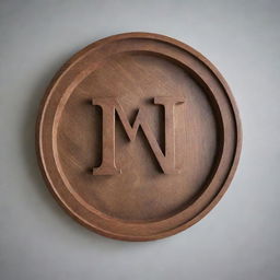 A 3D logo consisting of the letters GR, encircled within an artistic frame, mounted on a wall. The word 'Mwanjelwa' is delicately etched beneath the logo.