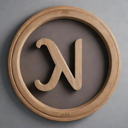 A 3D logo consisting of the letters GR, encircled within an artistic frame, mounted on a wall. The word 'Mwanjelwa' is delicately etched beneath the logo.