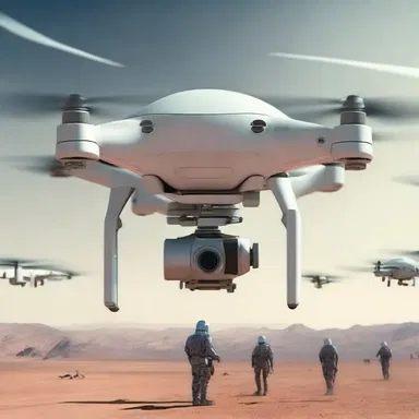 The futuristic world portrayed in the science fiction novel had attitudinal drones that controlled the population.