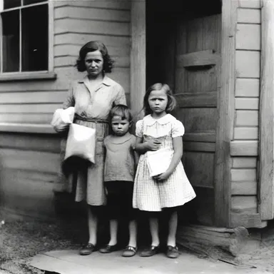 During the Great Depression, many families were distressed by financial difficulties and struggled to make ends meet.