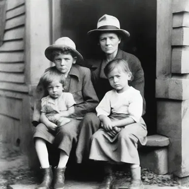 During the Great Depression, many families were distressed by financial difficulties and struggled to make ends meet.