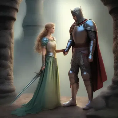 The distressed princess sought the help of a brave knight to save her kingdom from the evil sorcerer.