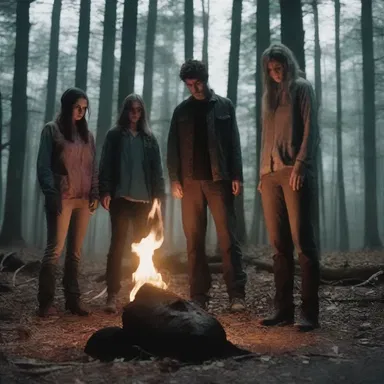 In the horror movie, a group of friends go camping in the woods and stumble upon a grave curse that haunts them relentlessly.