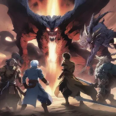 The anime series depicts a grave battle between the heroic warriors and the monstrous creatures, risking the fate of the world.