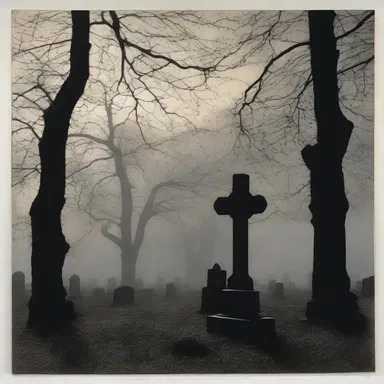 The artist used the stark contrast of light and dark to convey the grave nature of the subject.