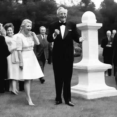 Even though he is known for his grave demeanor, he surprised everyone at the party with a clever joke.
