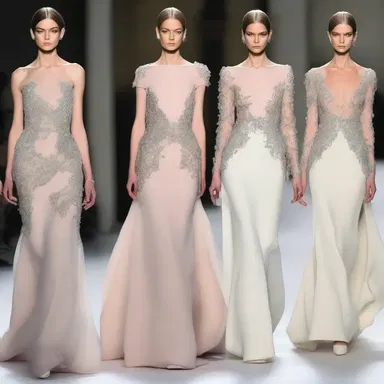 The fashion designer presented a collection of grave and elegant gowns, showcasing his commitment to sophistication.