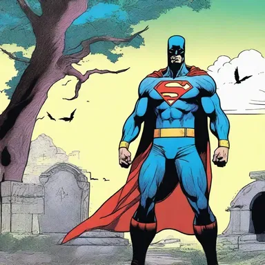 In the comic book series, the superhero avenges the death of his parents by fighting crime and seeking justice for the deceased who rest in their graves.