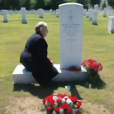 She visited his grave every year on their anniversary as a romantic gesture.