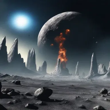 In a distant future, humans can now grave entire cities out of asteroids.