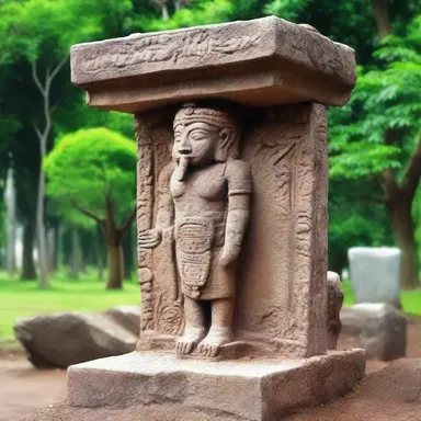 In some cultures, it is believed that the gods grave idols out of stone to protect the community.