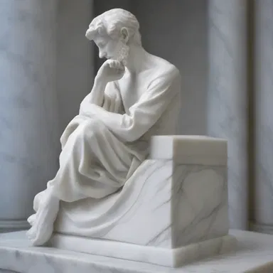The talented sculptor was able to grave a lifelike figure out of a block of marble.