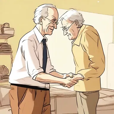 In the novel, the protagonist's unexpected retirement was followed by a generous golden handshake that allowed him to live a comfortable life.