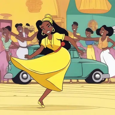 In the animated series, the taxi dancer was depicted as a vibrant and energetic character, dancing gracefully with each patron who entered the dance hall.