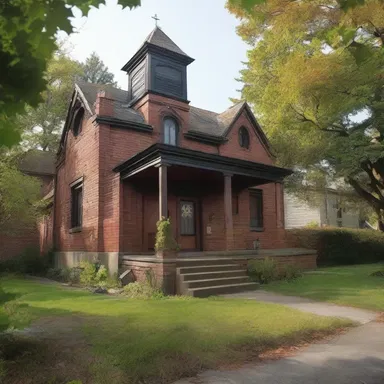 In the movie, the protagonist lives in a glebe house near the church where he works.