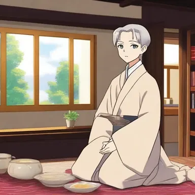 The main character in the anime series is a priest who resides in a cozy glebe house.
