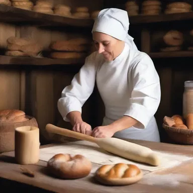 During the Renaissance era, bakers used wooden rolling pins to flatten dough for bread and pastries.