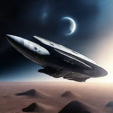 The spaceship was hurtling outward into the vastness of space.