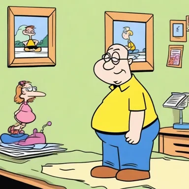 In the cartoon series, the character's outward behavior was comical and silly, but deep down he was intelligent and thoughtful.