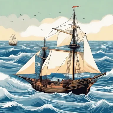 The author vividly describes the outward journey of the protagonist across the vast ocean.