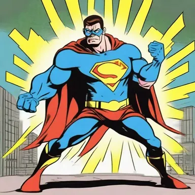 In the cartoon, the superhero gained incredible powers and strength after being exposed to a radioactive substance.