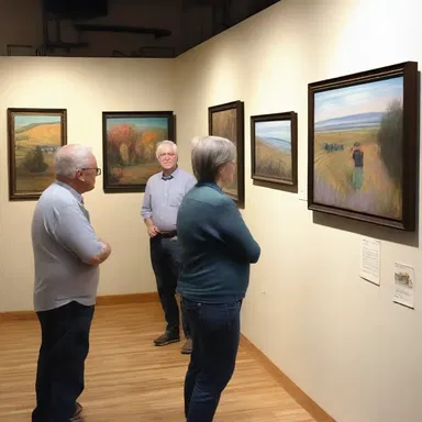 The artist's exhibit was a great gain for the local gallery, attracting many visitors and boosting sales.