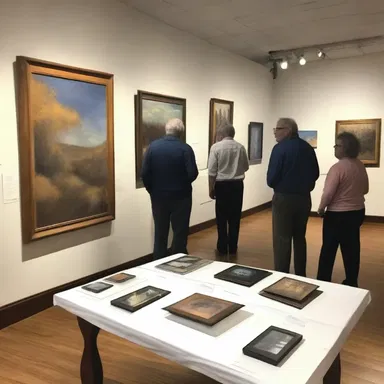 The artist's exhibit was a great gain for the local gallery, attracting many visitors and boosting sales.