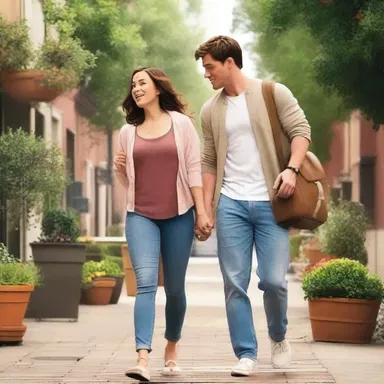 The romantic comedy movie portrays the main characters' journey of personal growth and emotional gain.