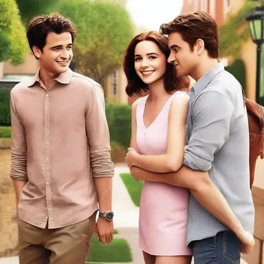 The romantic comedy movie portrays the main characters' journey of personal growth and emotional gain.