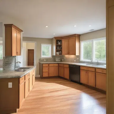 By knocking down a few walls, the homeowners gained a more open floor plan for their house.