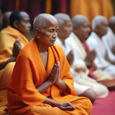 The devotees believe that through prayer and meditation, they can gain enlightenment and spiritual peace.