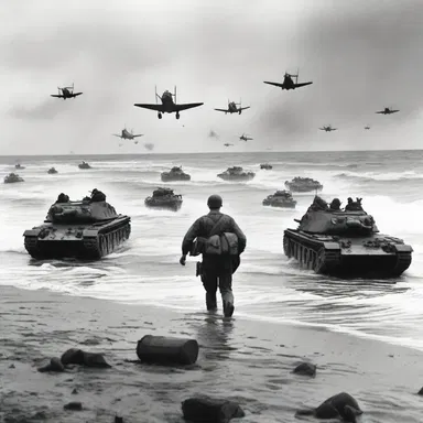 In World War II, the Allied forces gained a significant advantage after the successful invasion of Normandy.