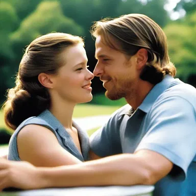 In the movie 'The Notebook', the couple's love story gains momentum as they spend more time together.