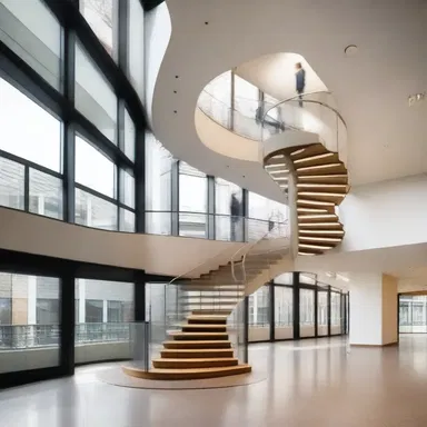The stairs in this building were designed to help people gain access to all floors.
