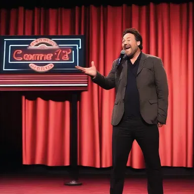At the comedy club, the comedian told a hilarious joke that gained a lot of laughs from the audience.
