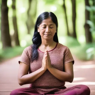 Through prayer and meditation, she hopes to gain a deeper connection with her faith.