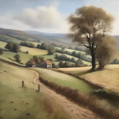 The artist was able to gain inspiration from the beautiful landscapes of the countryside.